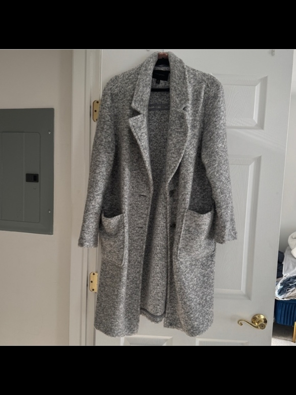 Banana Republic Gray Knit Pea Coat